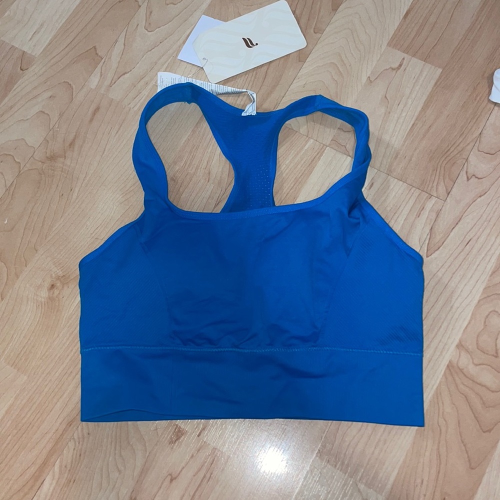 Blue fabletics sports bra